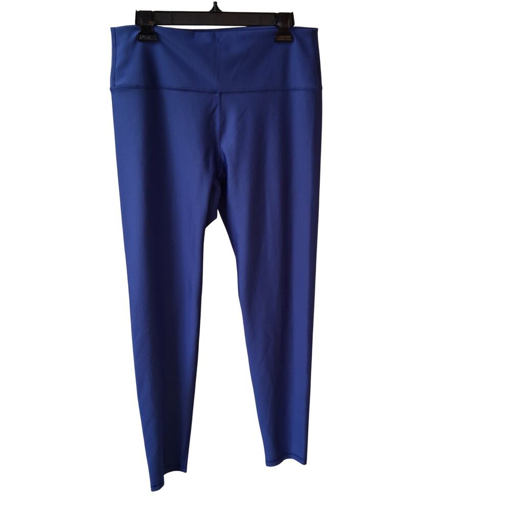 Apana Women Blue High-Rise Long Leggings Spandex Summer Athletic Workout-XL